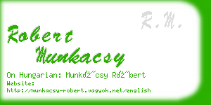 robert munkacsy business card